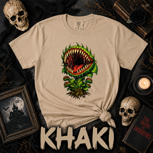 Carnivorous Venus Flytrap T-Shirt | Horror Plant Graphic Tee | Gothic Botanical Shirt | Spooky Halloween Gift for Plant Lovers
