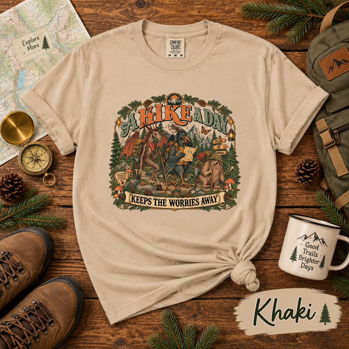 A Hike a Day Keeps the Worries Away T-Shirt | Hiking Tee