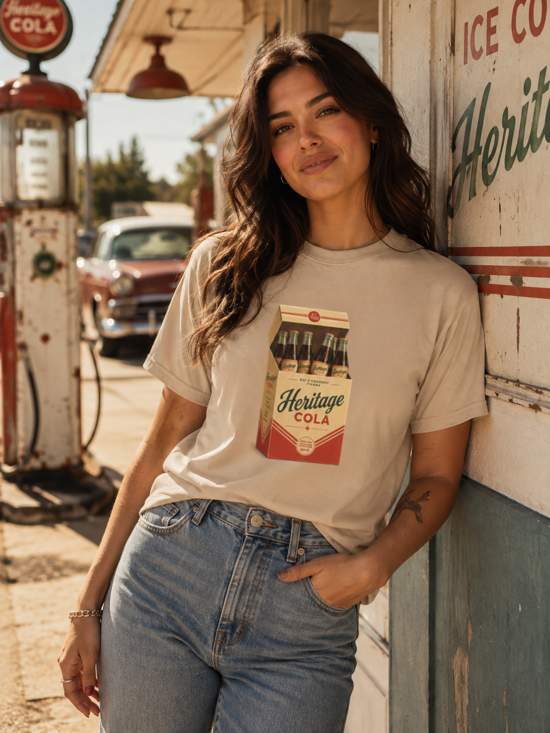 Vintage Heritage Cola Retro Soda Graphic T-Shirt