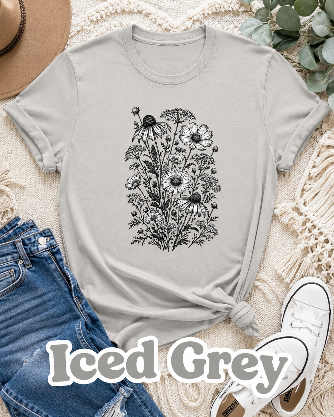 Wildflower Botanical T-Shirt | Vintage Floral Graphic Tee