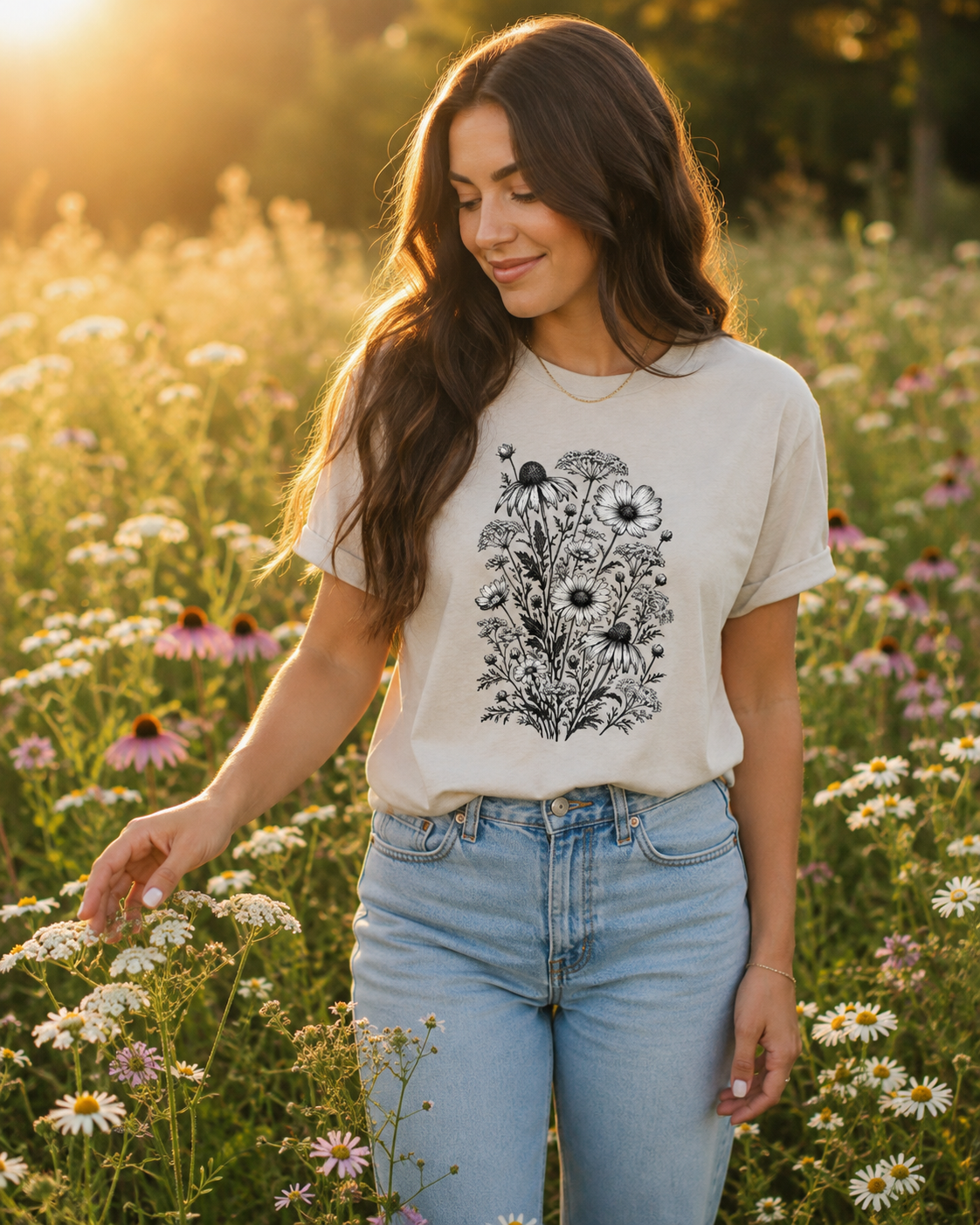 Wildflower Botanical T-Shirt | Vintage Floral Graphic Tee