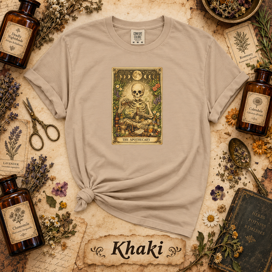 The Apothecary Skeleton Tarot Card Graphic T-Shirt