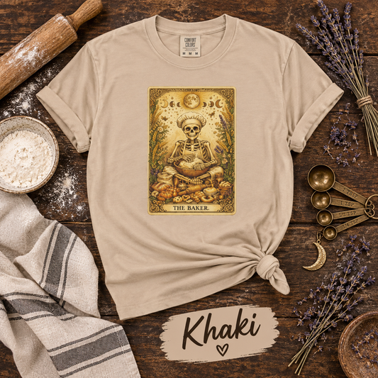 The Baker Skeleton Tarot Card Graphic T-Shirt