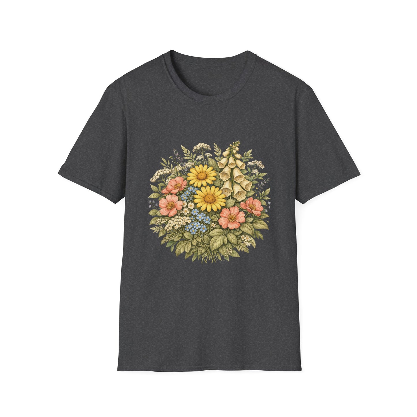 Vintage Wildflower Botanical Graphic T-Shirt