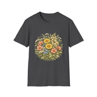 Vintage Wildflower Botanical Graphic T-Shirt