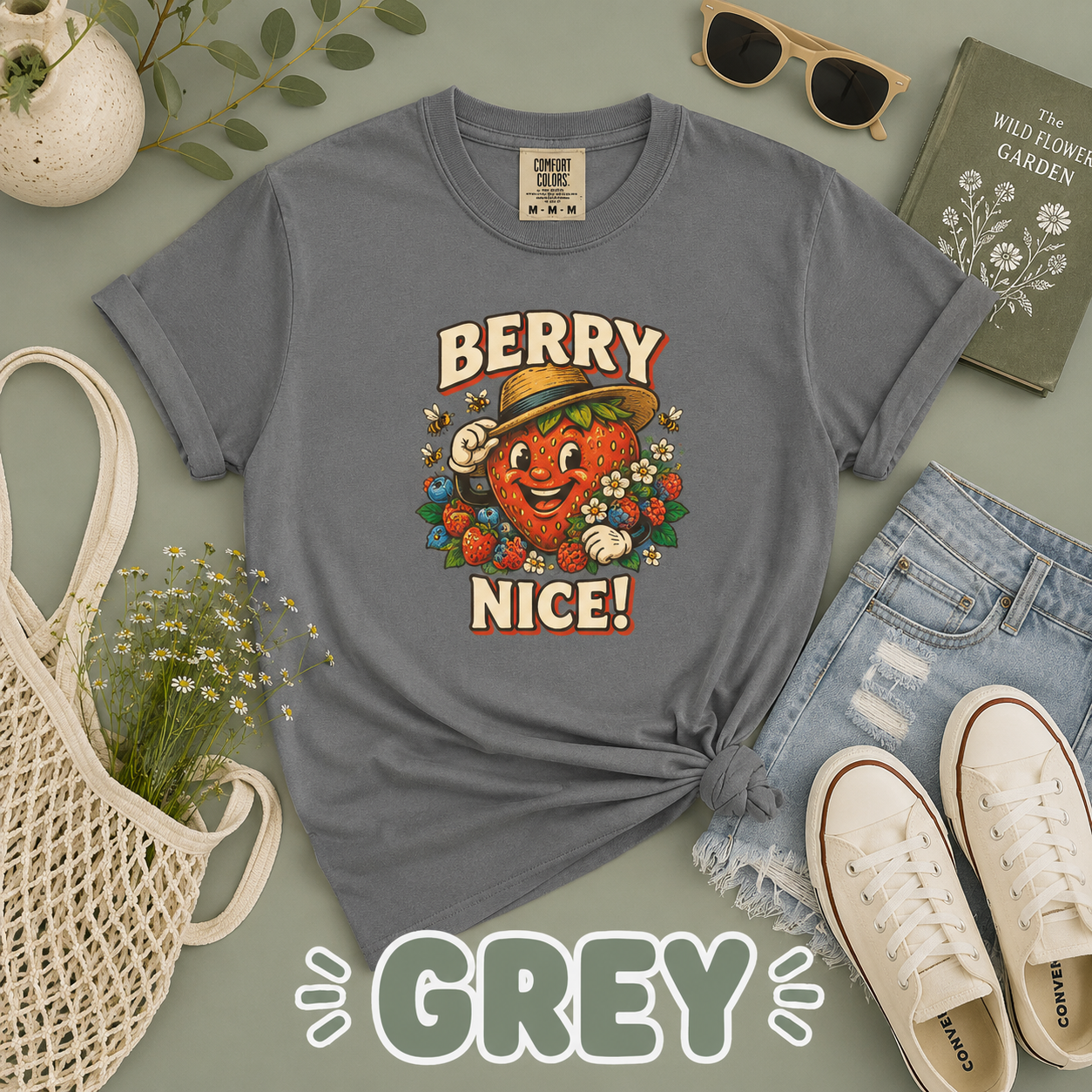 Berry Nice! Comfort Colors® Strawberry T-Shirt