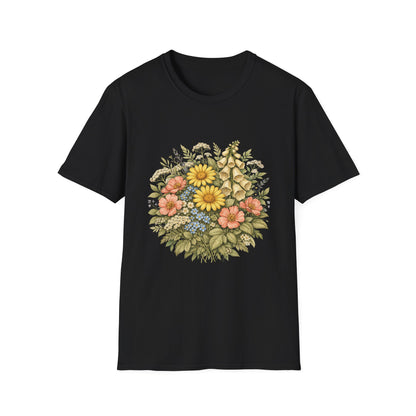 Vintage Wildflower Botanical Graphic T-Shirt