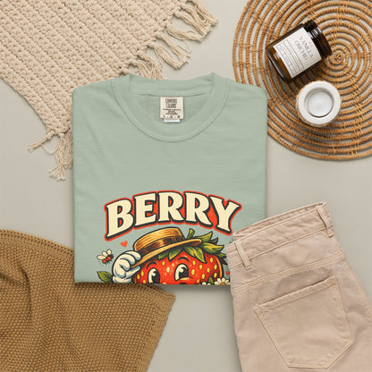 Berry Nice Strawberry Graphic Tee | Comfort Colors® Garment-Dyed T-Shirt