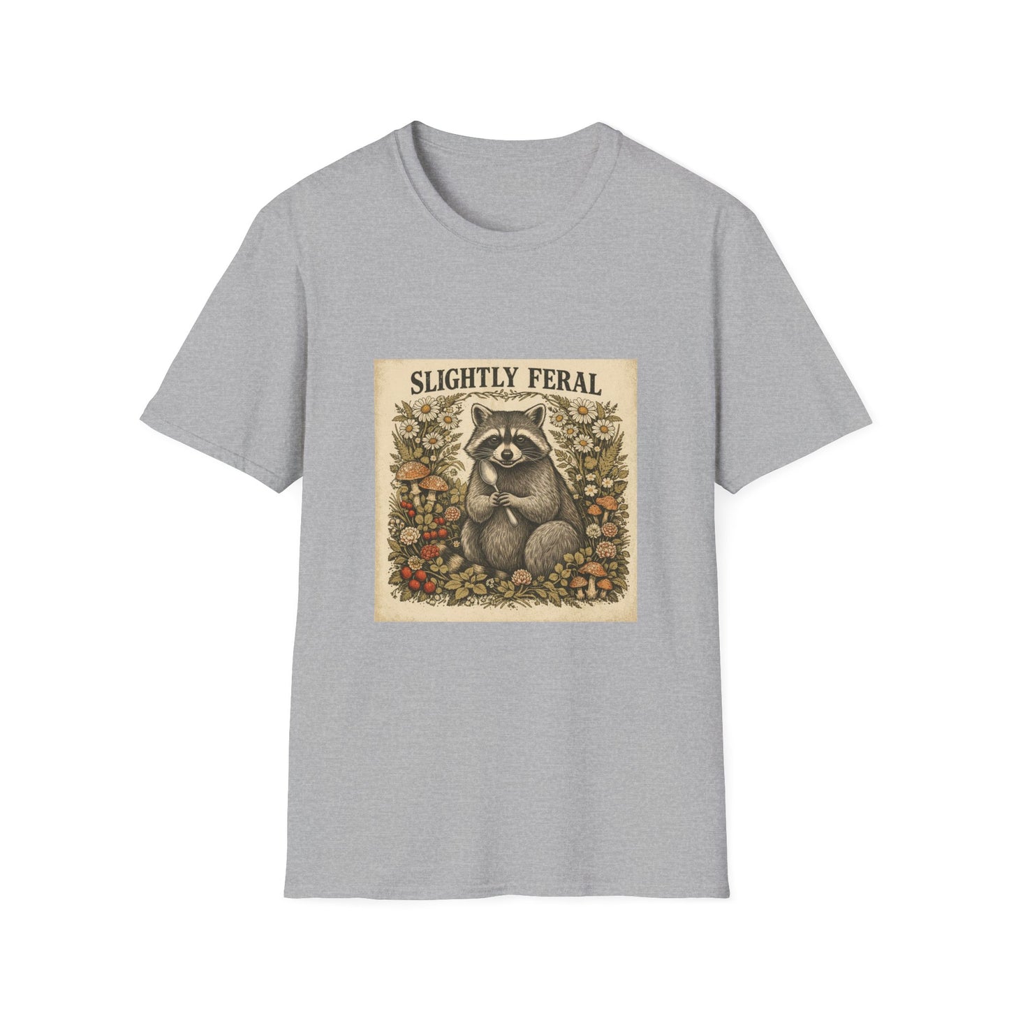 Slightly Feral Raccoon Graphic T-Shirt