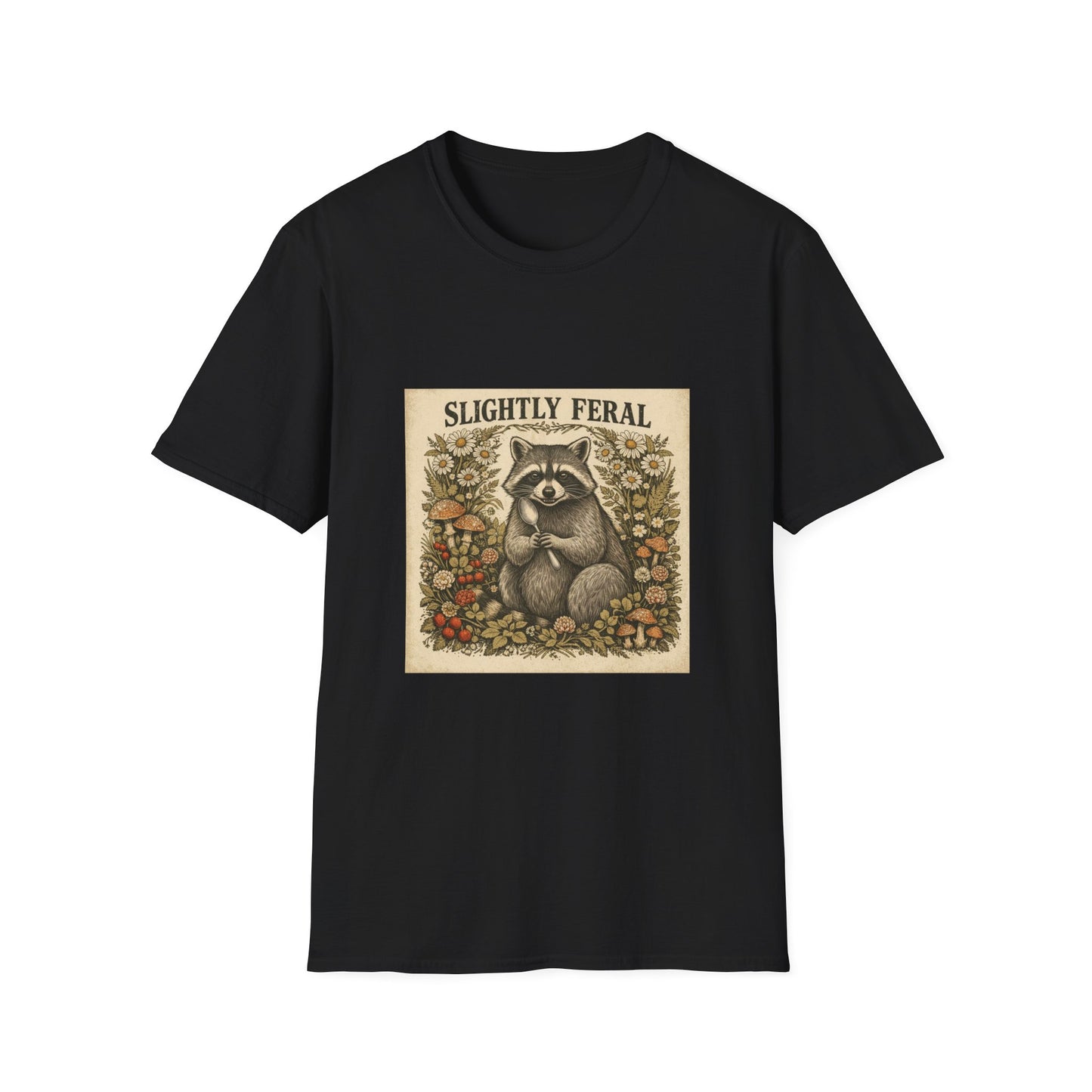 Slightly Feral Raccoon Graphic T-Shirt