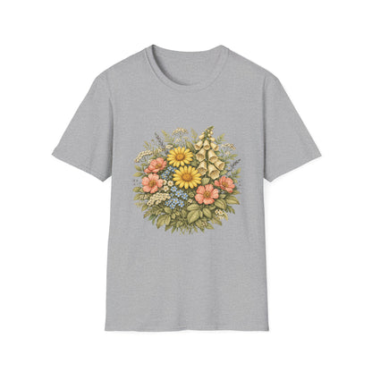 Vintage Wildflower Botanical Graphic T-Shirt