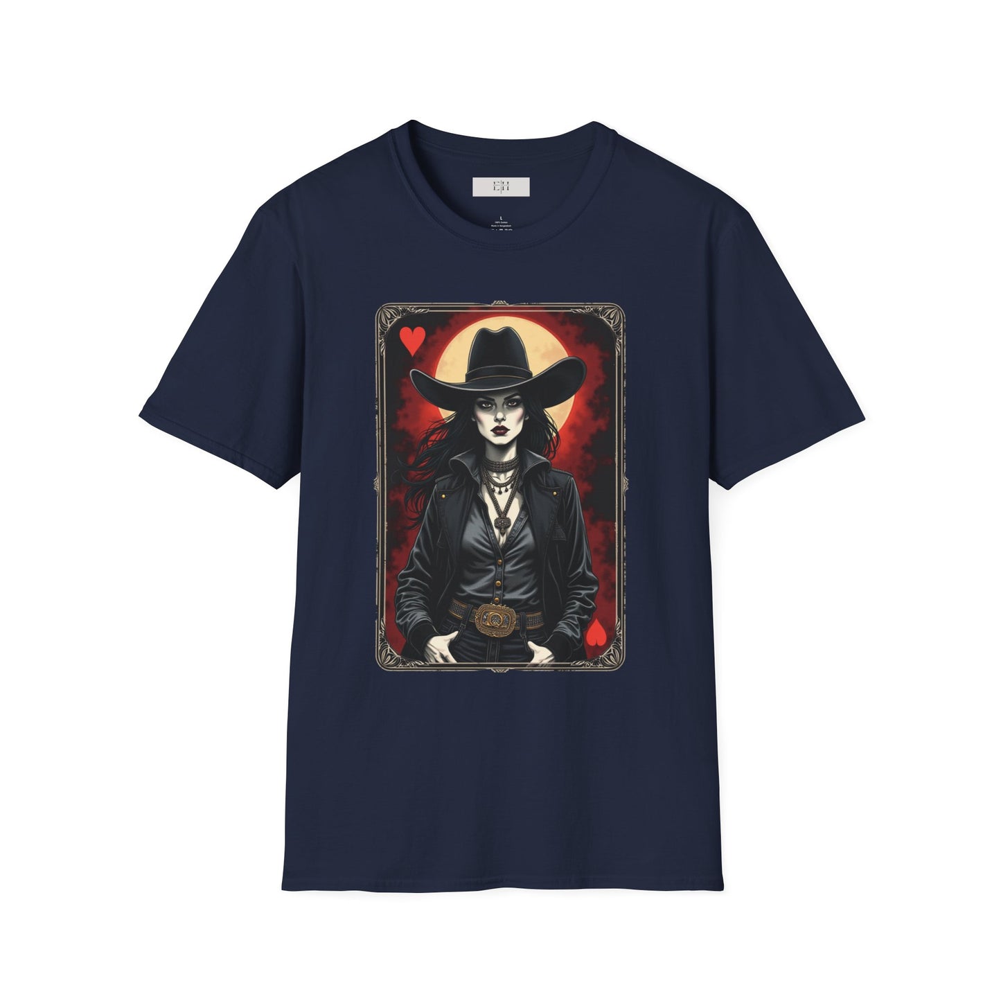 Dark Western Cowgirl Playing Card Tee
