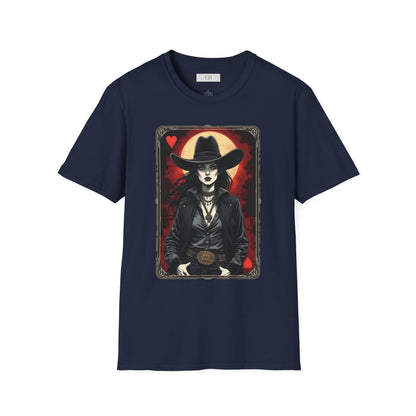 Dark Western Cowgirl Playing Card Tee