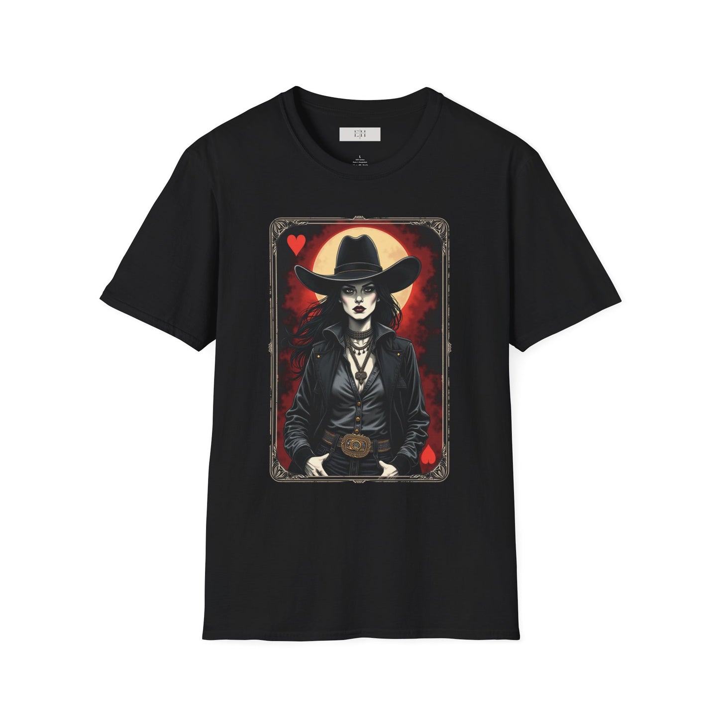 Dark Western Cowgirl Playing Card Tee