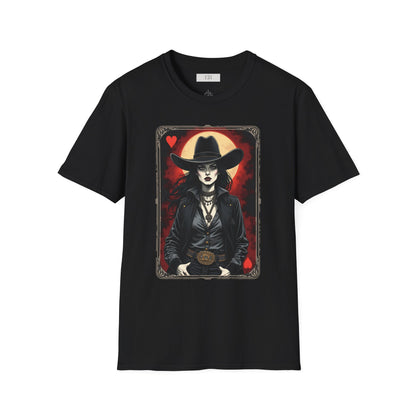 Dark Western Cowgirl Playing Card Tee
