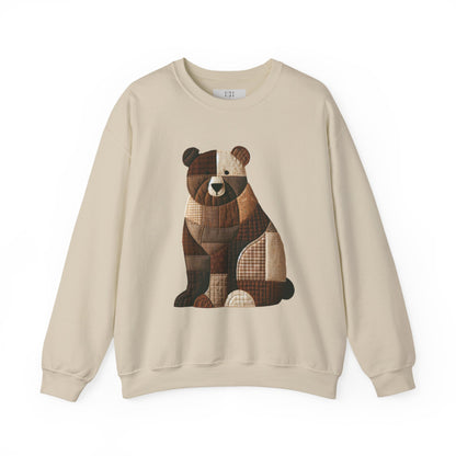 Patchwork Bear Sweatshirt | Cozy Farm Animal Crewneck – Ember Heights