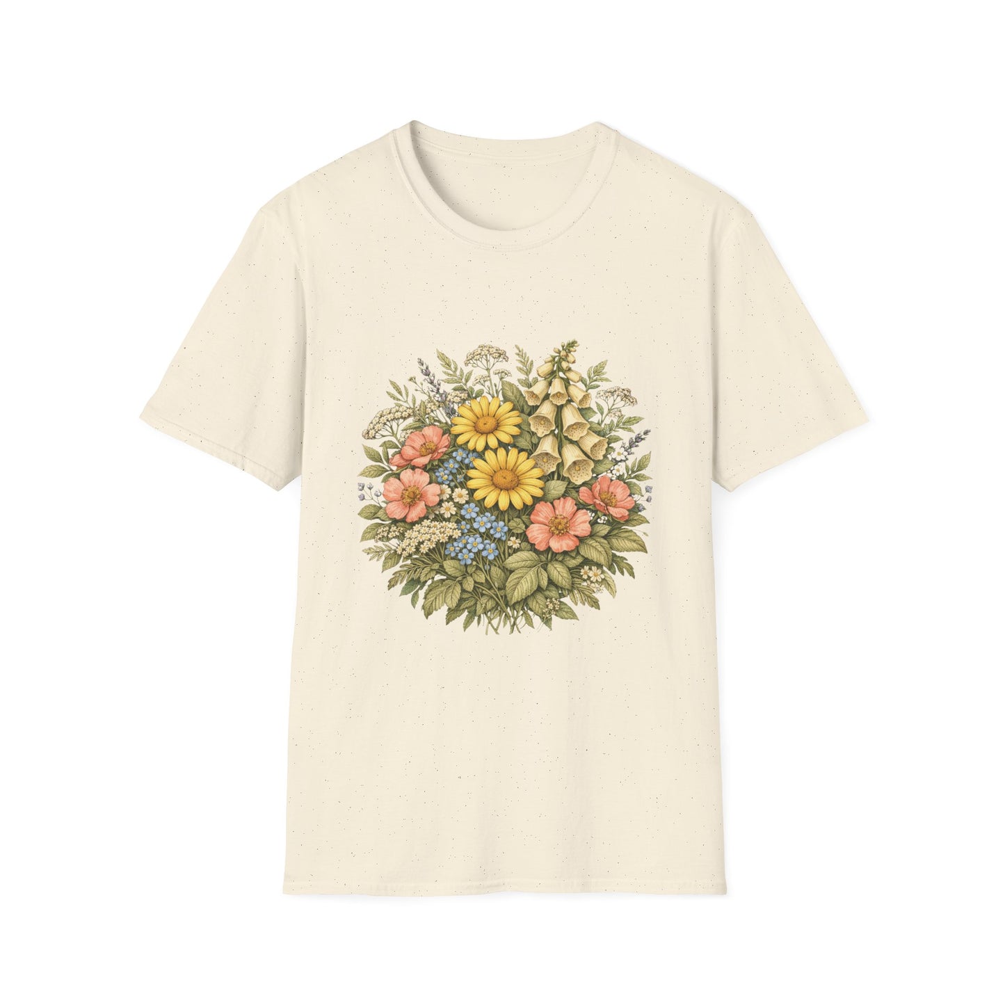 Vintage Wildflower Botanical Graphic T-Shirt