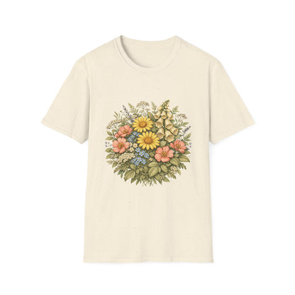 Vintage Wildflower Botanical Graphic T-Shirt