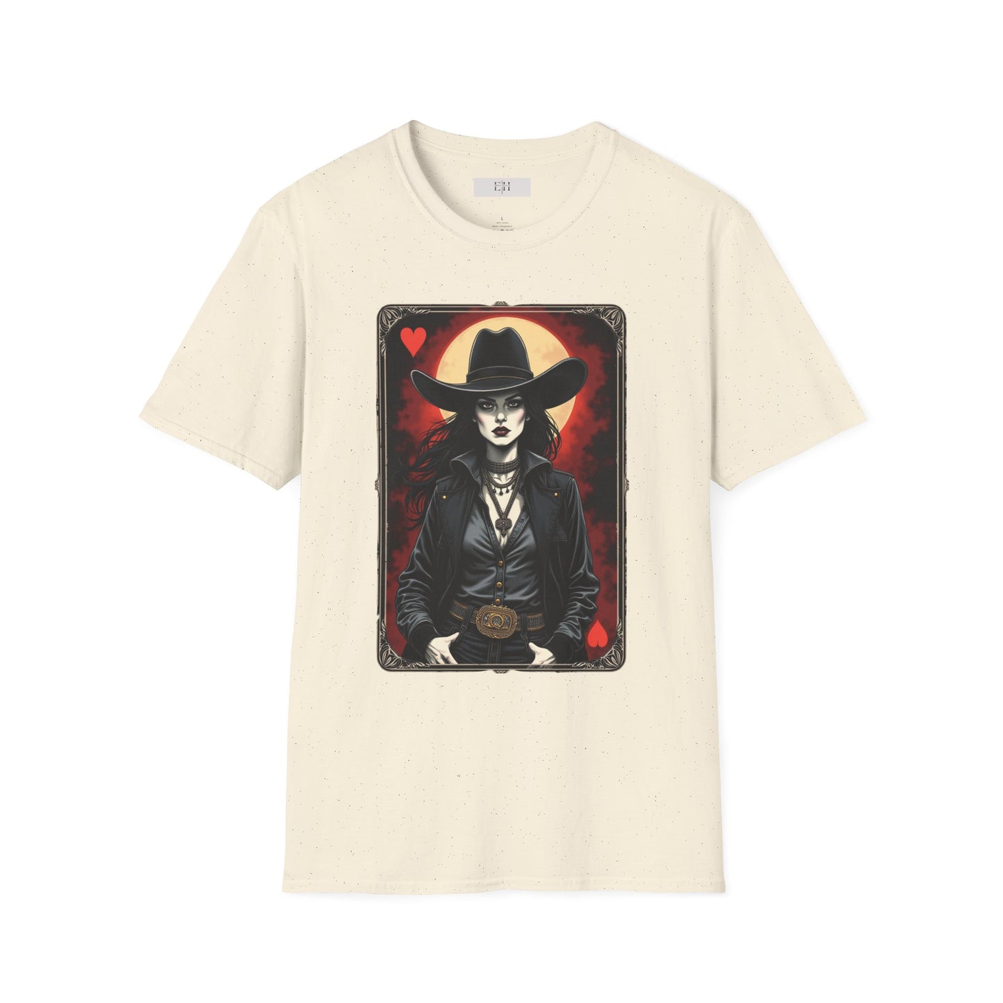 Dark Western Cowgirl Playing Card Tee