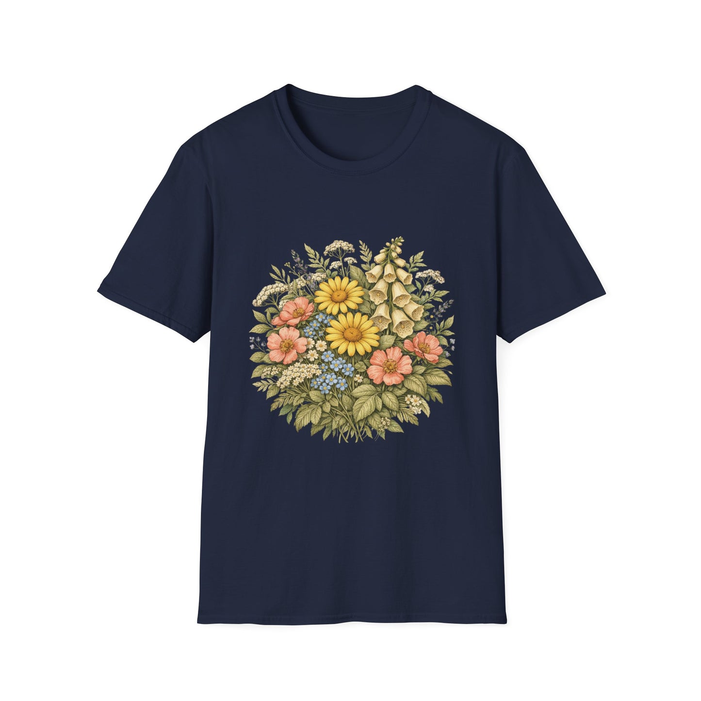 Vintage Wildflower Botanical Graphic T-Shirt