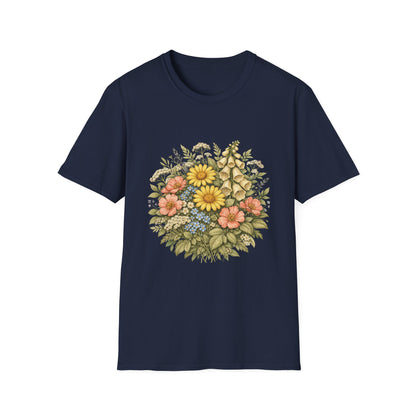 Vintage Wildflower Botanical Graphic T-Shirt
