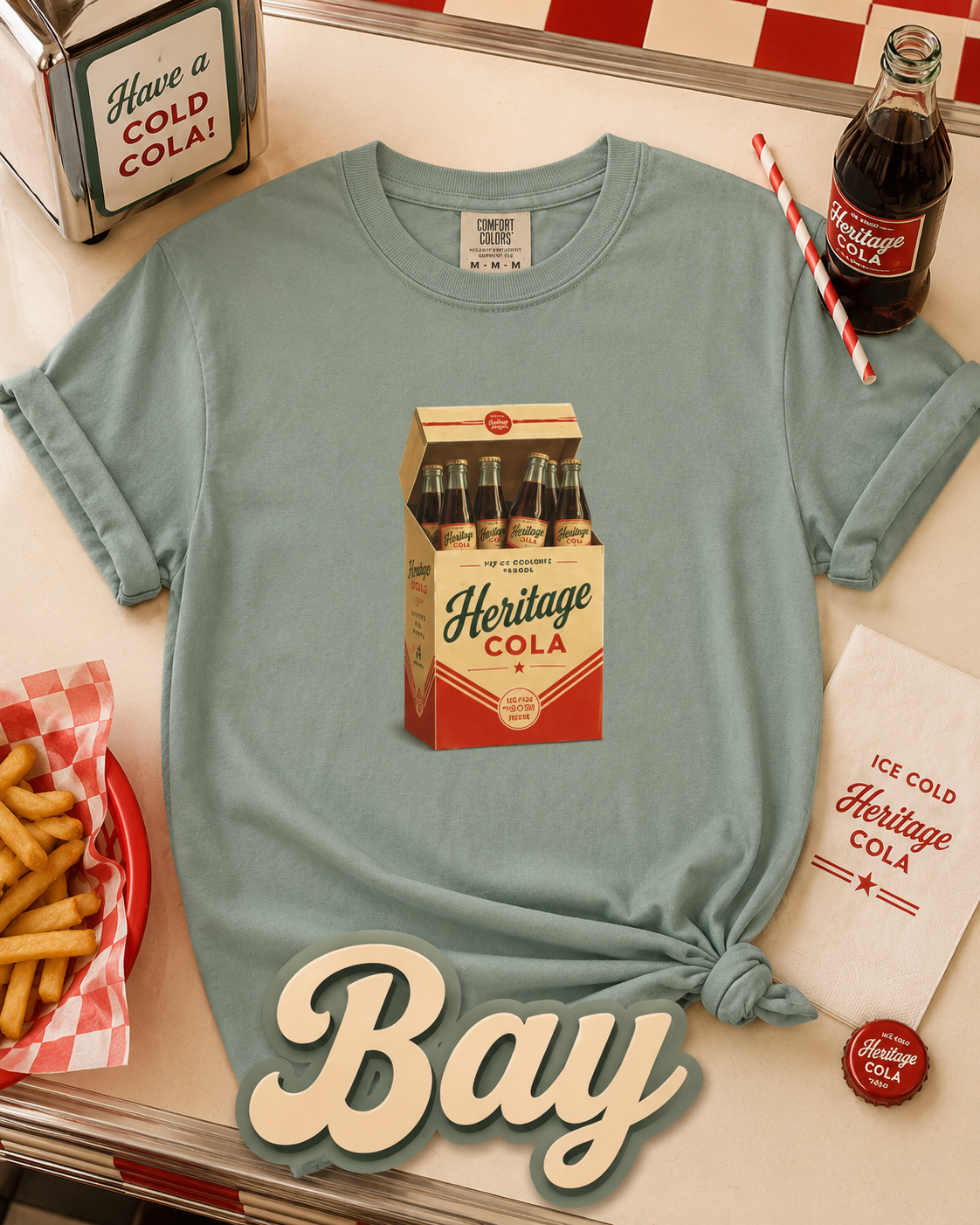 Vintage Heritage Cola Retro Soda Graphic T-Shirt