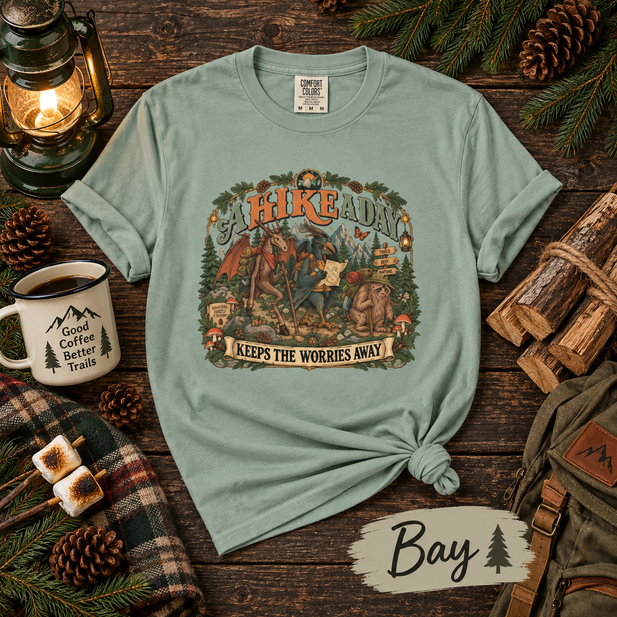 A Hike a Day Keeps the Worries Away T-Shirt | Hiking Tee