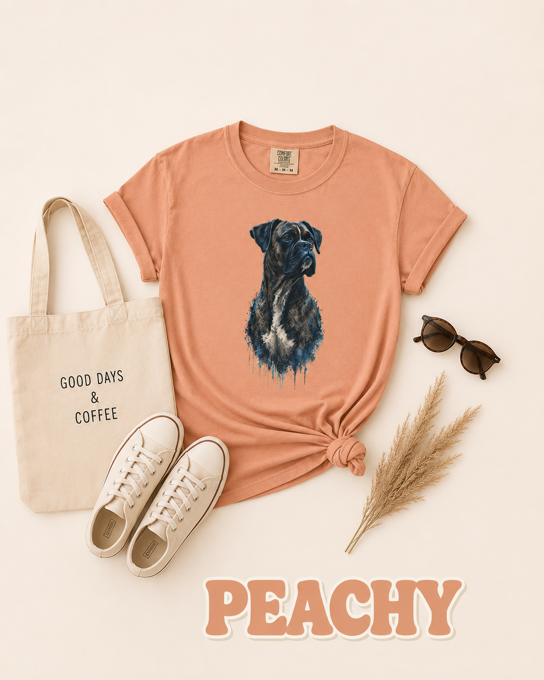 Boxer Dog Graphic T-Shirt | Artistic Boxer Lover Tee