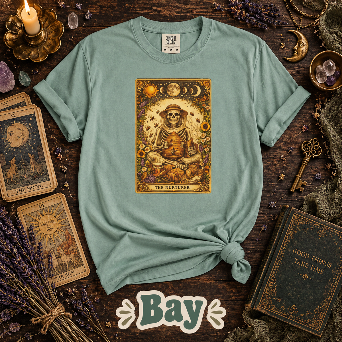 The Beekeeper Skeleton Tarot Card Graphic T-Shirt