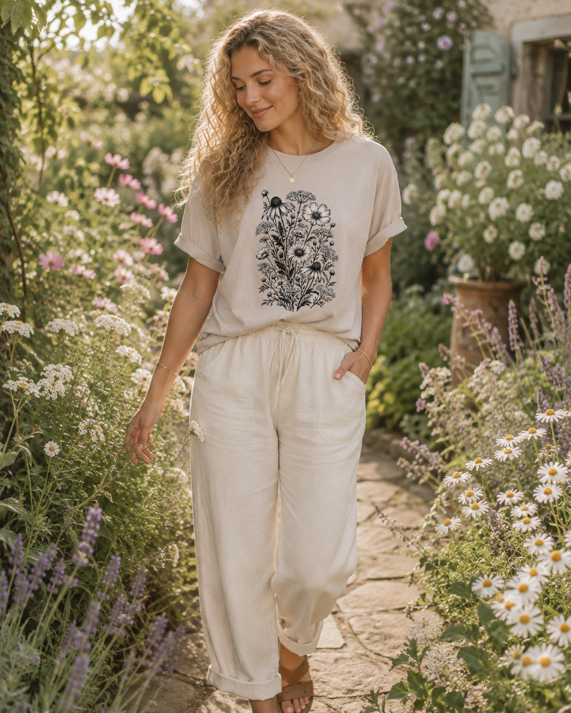 Wildflower Botanical T-Shirt | Vintage Floral Graphic Tee