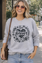 Forever Floral Heart Sweatshirt – Soft Cozy Graphic Crewneck for Everyday Wear
