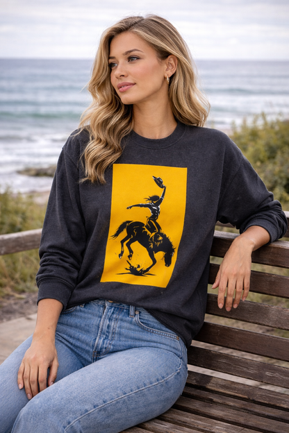 Cowgirl Rodeo Sweatshirt – Western Bronc Rider Bucking Horse Pullover