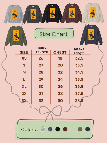 Cowgirl Rodeo Sweatshirt – Western Bronc Rider Bucking Horse Pullover