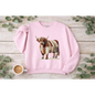 Patchwork Highland Cow Sweatshirt – Cozy Farm Animal Crewneck | Ember Heights