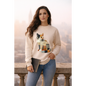 Patchwork Cat Sweatshirt | Cozy Woodland Animal Crewneck – Ember Heights