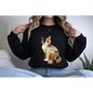 Patchwork Cat Sweatshirt | Cozy Woodland Animal Crewneck – Ember Heights