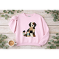 Patchwork Bernedoodle Sweatshirt | Cozy Woodland Animal Crewneck – Ember Heights