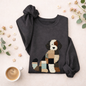 Patchwork Bernedoodle Sweatshirt | Cozy Woodland Animal Crewneck – Ember Heights