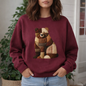 Patchwork Bear Sweatshirt | Cozy Woodland Animal Crewneck – Ember Heights