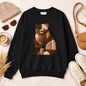 Patchwork Bear Sweatshirt | Cozy Woodland Animal Crewneck – Ember Heights