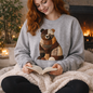 Patchwork Bear Sweatshirt | Cozy Woodland Animal Crewneck – Ember Heights