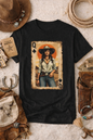 Western Queen of Spades Cowgirl Graphic T-Shirt