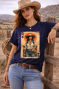 Western Queen of Spades Cowgirl Graphic T-Shirt