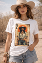 Western Queen of Spades Cowgirl Graphic T-Shirt