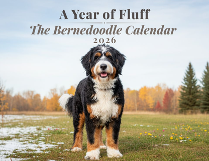 Bernedoodle Wall Calendar – Cozy Dog Photography for Home & Office