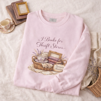 I Brake for Thrift Stores Crewneck Sweatshirt