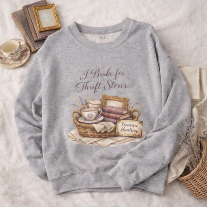 I Brake for Thrift Stores Crewneck Sweatshirt