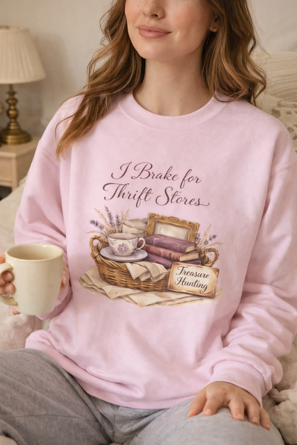 I Brake for Thrift Stores Crewneck Sweatshirt