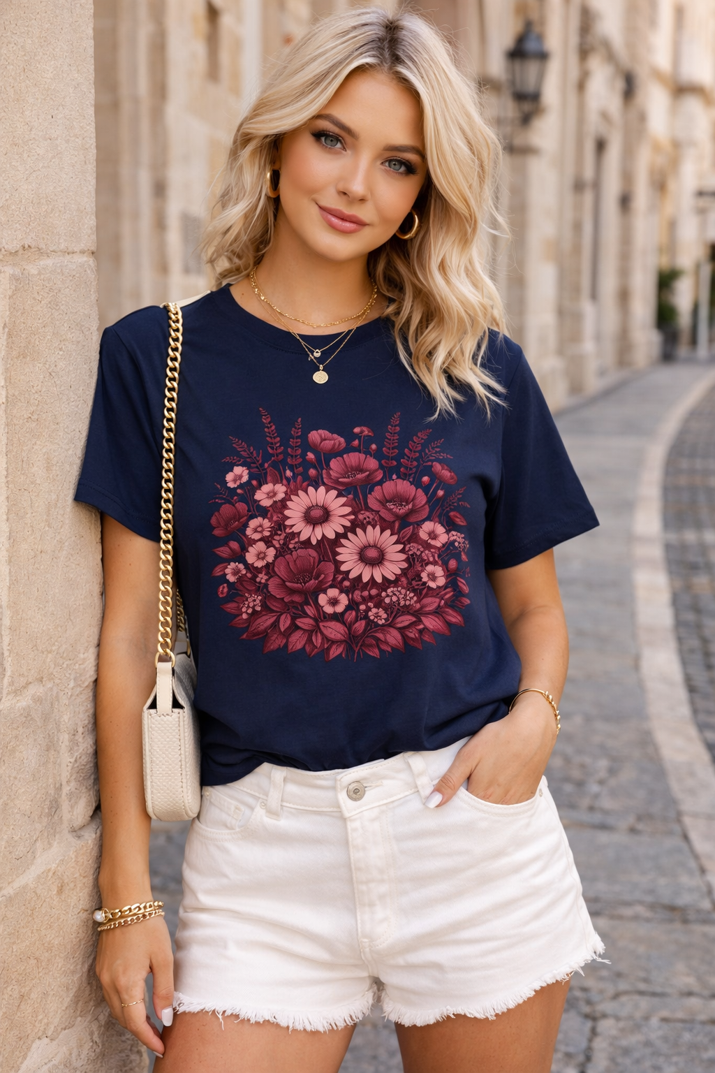 Botanical Wildflower Bouquet Graphic Tee | Vintage Floral Shirt