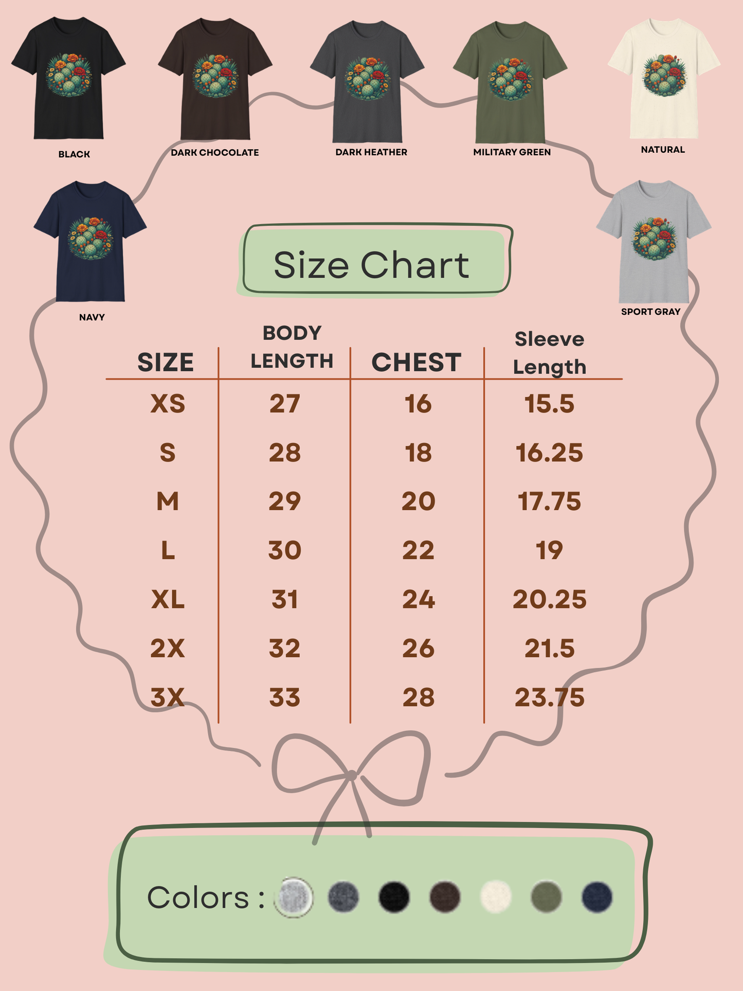 Desert Botanical Cactus Flower T-Shirt | Prickly Pear Plant Graphic Tee